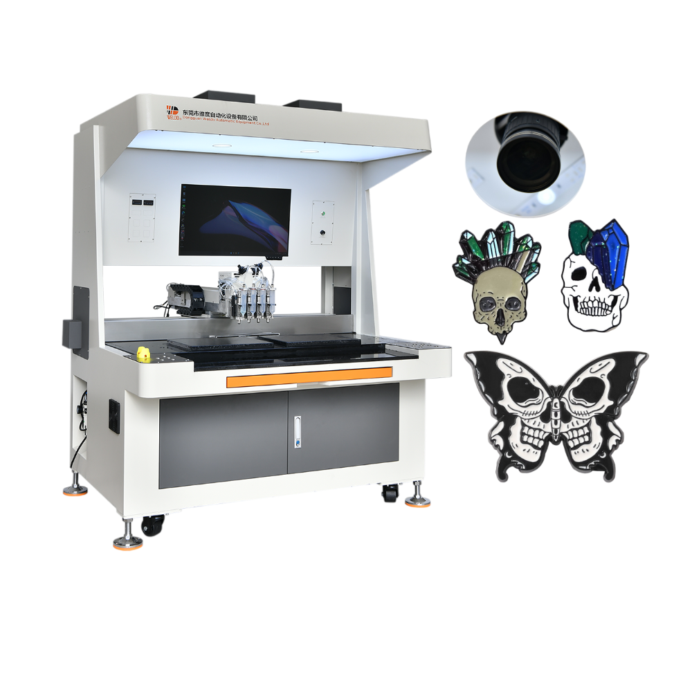 custom hoodie enamel pin badge filling machine